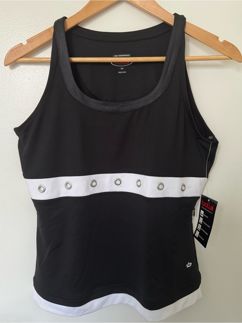 NEW! Bolle Black-White Tennis Top sleeveless shirt High Performance M